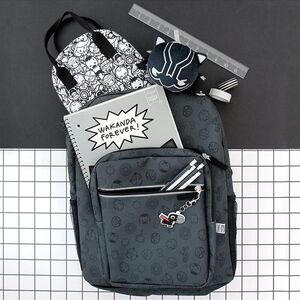 NWT Yoobi x Marvel Kawaii Black Panther Pencil Barrel Plush Case